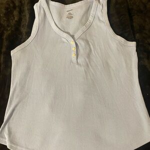 Sonoma Light Blue Button-Front Tank Top